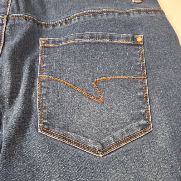 Vintage Womens Santana Mid Rise Straight Leg Jeans Size 10 Dark Blue Wash - Picture 11 of 15